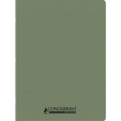 Piqûre 96 pages CONQUERANT RECYCLE format 24x32 cm, réglure seyès, cou