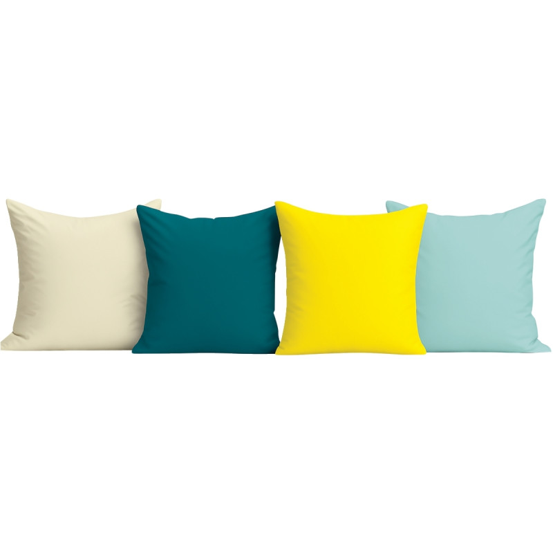 Lot de 4 coussins 60x60cm assortis
