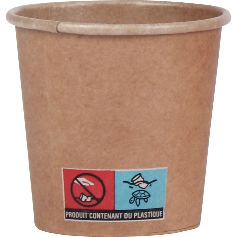 Sac de 50 gobelets en carton kraft 12cl