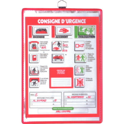 Boîte de 5 poches à anses en PVC pour formats A4