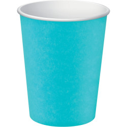 Paquet de 15 gobelets en carton 20CL turquoise