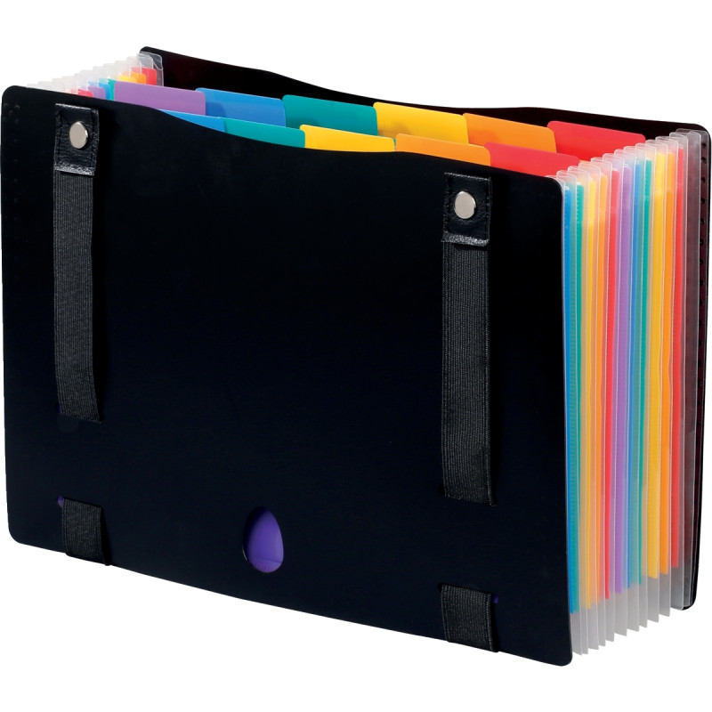 Trieur extensible RAINBOW CLASS en polypropylène avec sangles, 12 comp