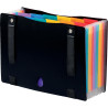 Trieur extensible RAINBOW CLASS en polypropylène avec sangles, 12 comp