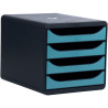Module 4 tiroirs Bigbox Skandi Bleu Pacifique