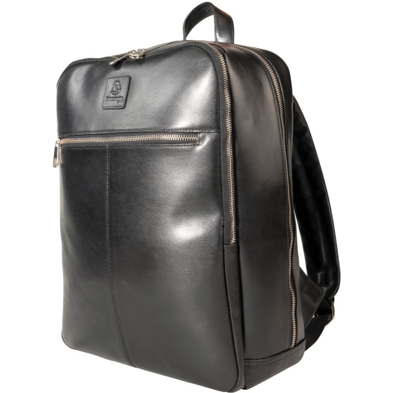 Sac à dos ordinateur Exactive en cuir Noir