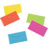 Pochette enveloppe HAPPY FLUO en polypropylène pour chéquier, coloris