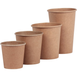 Sac de 50 gobelets en carton kraft 33cl