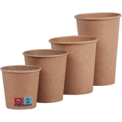 Sac de 50 gobelets en carton kraft 33cl