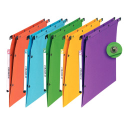 Paquet de 10 dossiers suspendus KRAFT ULTIMATE pour armoire, dos V, co