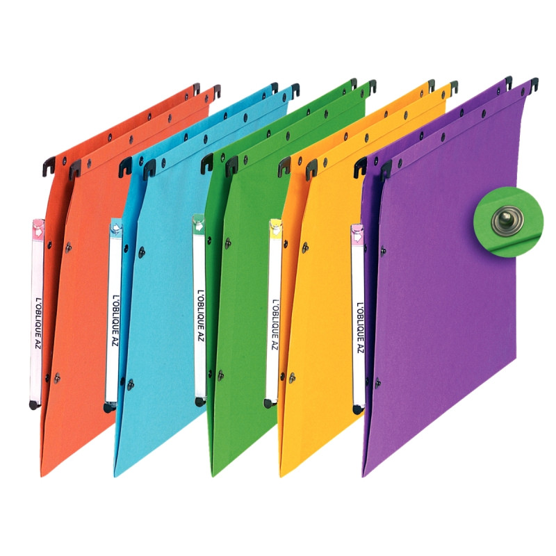 Paquet de 10 dossiers suspendus KRAFT ULTIMATE pour armoire, dos V, co