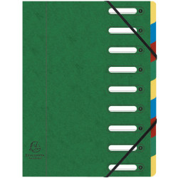 Trieur HARMONIKA® à fenêtres avec élastiques Véritable carte lustrée 9 compartiments