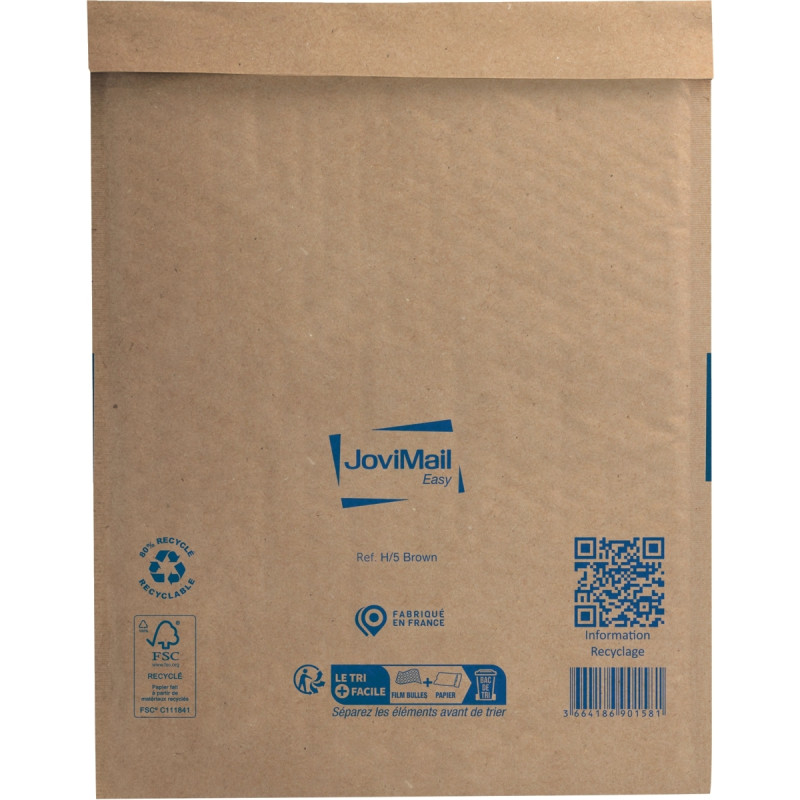 Paquet de 10 pochettes bulles papier 270x360mm Kraft