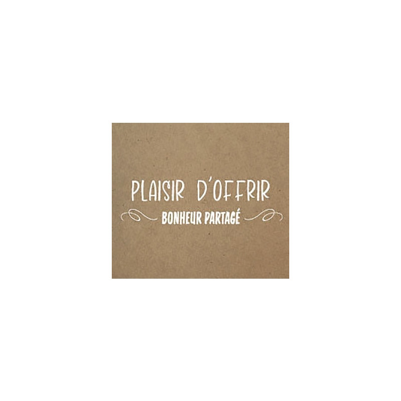 Rouleau de 500 étiquettes célébrations "Plaisir d'offrir" 40x35mm kraf