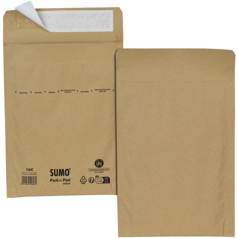 Paquet 10 pochettes Kraft 165x215