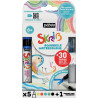 Set de 5 marqueurs gouache + 1 marqueur aquabrush assortis