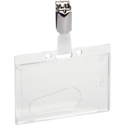 PORTE BADGE FERME POUR 1 CARTE DE SECURITE AVEC CLIP
