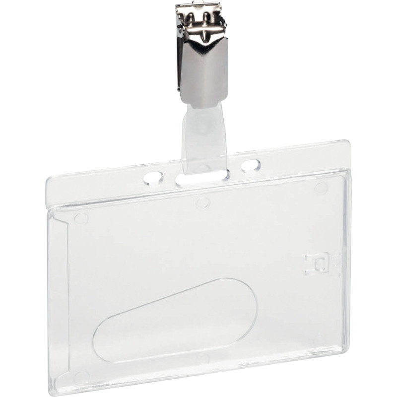 PORTE BADGE FERME POUR 1 CARTE DE SECURITE AVEC CLIP