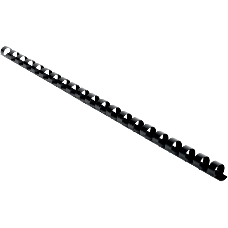 Boîte de 25 reliures plastiques couleur Ø 10mm noir