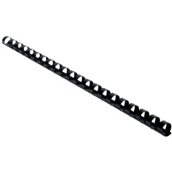 Boîte de 25 reliures plastiques couleur Ø 12mm noir