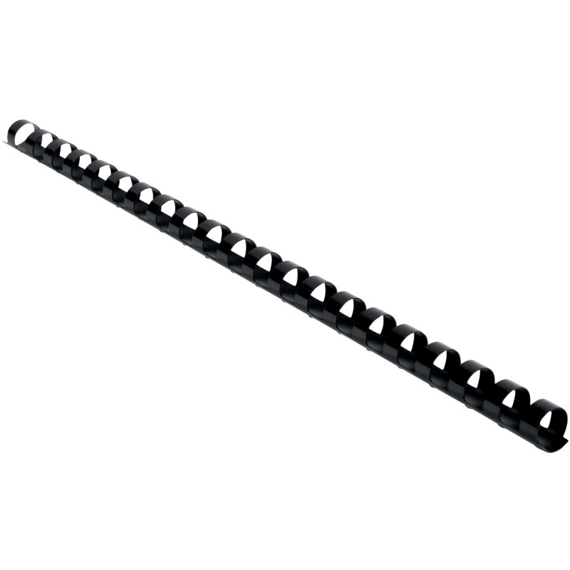 Boîte de 25 reliures plastiques couleur Ø 12mm noir
