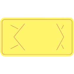 Carton de 24 rouleaux de 400 étiquettes KC FRAIS jaune 50.8 x 25.4mm