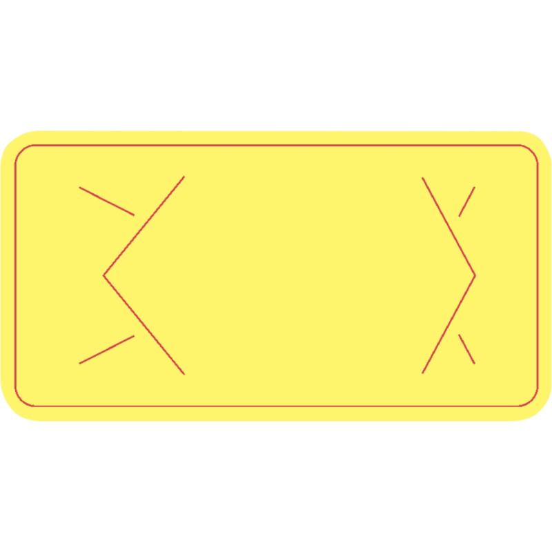 Carton de 24 rouleaux de 400 étiquettes KC FRAIS jaune 50.8 x 25.4mm