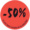 Rouleau de 2000 étiquettes sticker ETA -50% fluo