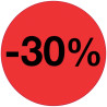 Rouleau de 2000 étiquettes sticker ETA -30% fluo