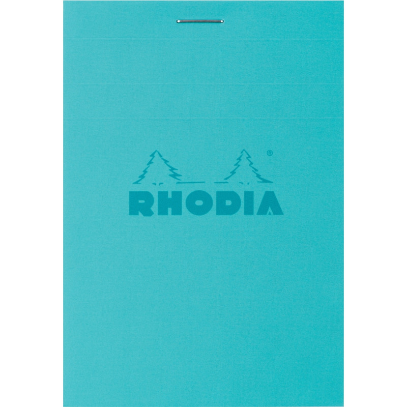Bloc de bureau agrafé RHODIA COULEURS 80 feuilles, format A7, quadrill