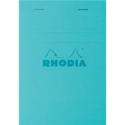 Bloc de bureau agrafé RHODIA COULEURS 80 feuilles, format A6, quadrill