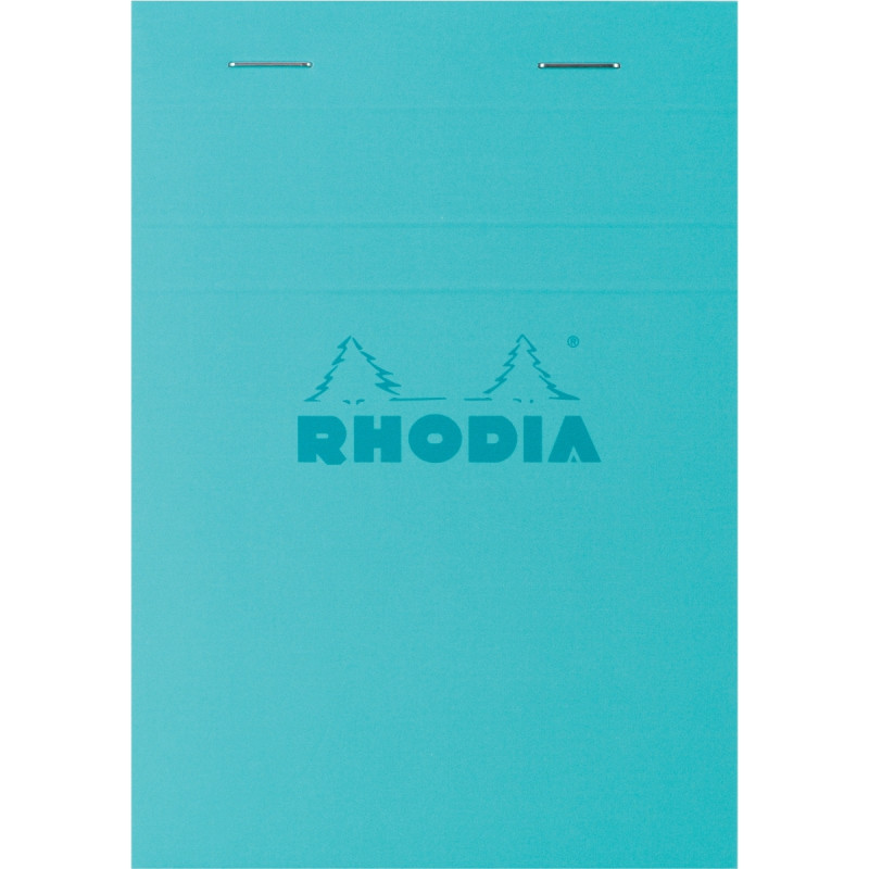 Bloc de bureau agrafé RHODIA COULEURS 80 feuilles, format A6, quadrill