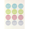 Boîte de 240 étiquettes badges adhésifs ronds Ø51mm blanc