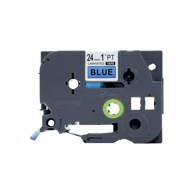 Recharge Brother TZE noir sur bleu 24 mm x 8 m compatible