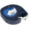 Recharge Dymo letratag noir sur blanc 12 mm x 2 m compatible