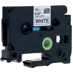Recharge TZE noir sur blanc 24 mm x 8 m compatible