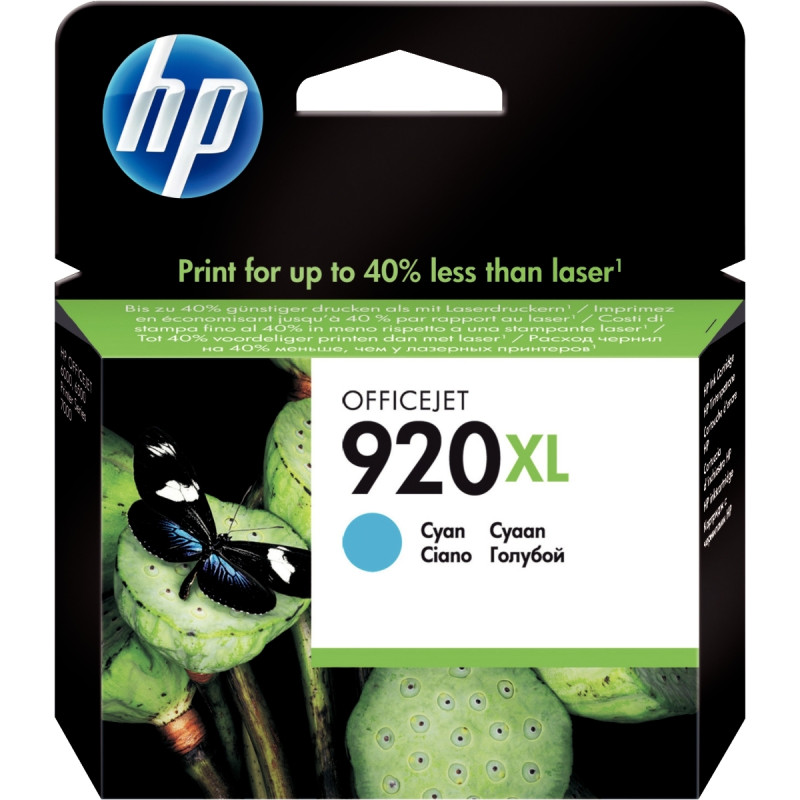 HP 920XL cartouche d'encre cyan grande capacité authentique (CD972AE)