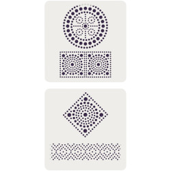 Lot de 4 gabarits Mandala SLOW & ART