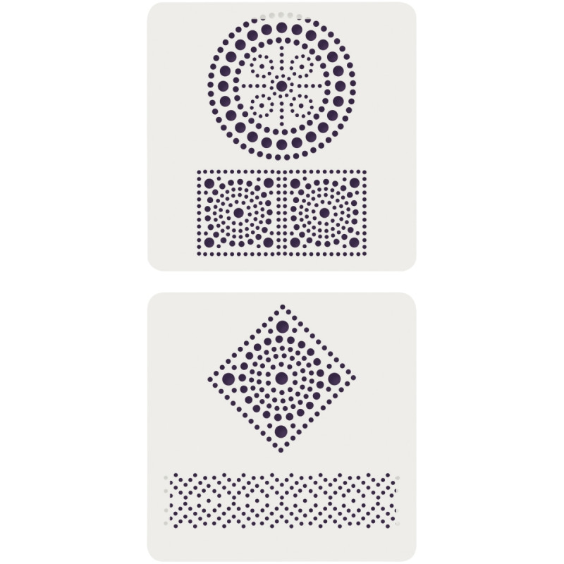 Lot de 4 gabarits Mandala SLOW & ART