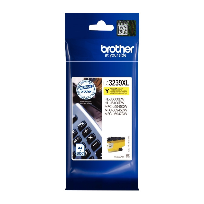 Brother LC3239XLY cartouche jet d'encre jaune très haute capacité auth