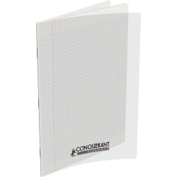Piqûre 96 pages CONQUERANT, A4, seyès, couv PP incolore