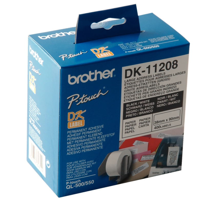 Rouleau étiquettes BROTHER pour adresse 38 x 90 mm