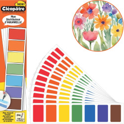 Carnet distributeur de 24 feuilles de 168 blocs de peintures aquarelle