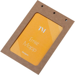 Boîte de 50 porte-badge en carton A6 + 52 inserts