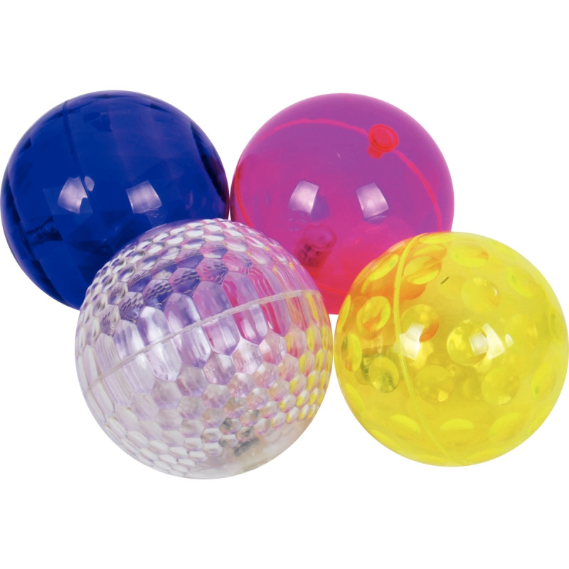 Carton de 4 balles lumineuses diamètre 10cm