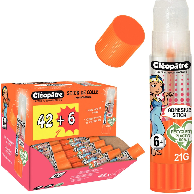 Pack de 42+6 colles de 21gr transparentes