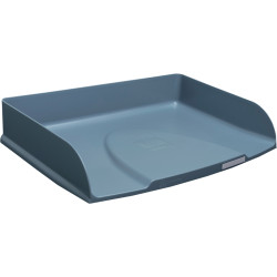Corbeille courrier horizontale Autentik bleu gris