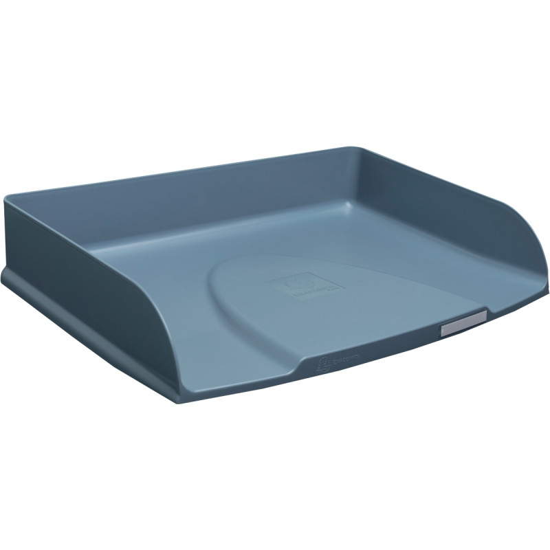 Corbeille courrier horizontale Autentik bleu gris