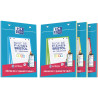 Bloc de 30 fiches bristol perforées 2 trous 210 g assorti quadrillé 5x