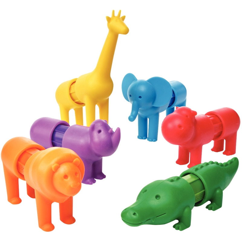 Lot de 6 puzzles magnétiques SMARTMAX, les animaux du safari