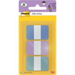 Carte de 36 index rigide standard format 25,4 x 38 mm bleu violet vert